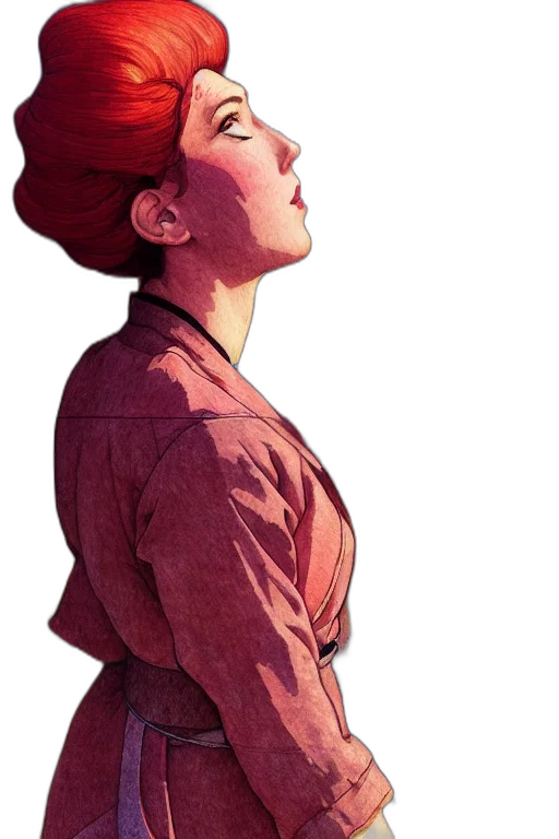 jacket, dress, hat, staff transparent PNG cut-out