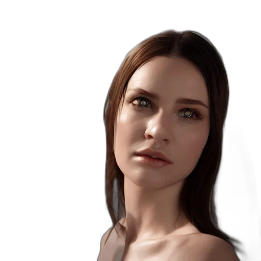 face, robot, dress, jewelry, photorealistic, concept art, fantasy art, 3d render transparent PNG cut-out