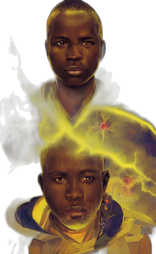 concept art, comic book art, fantasy art, photorealistic, fire, outer space, upper, half transparent PNG cut-out