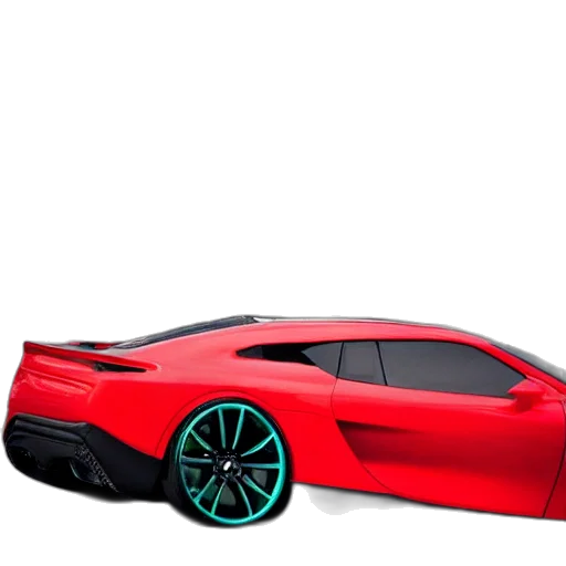 car, 3d render, concept art, photorealistic transparent PNG cut-out