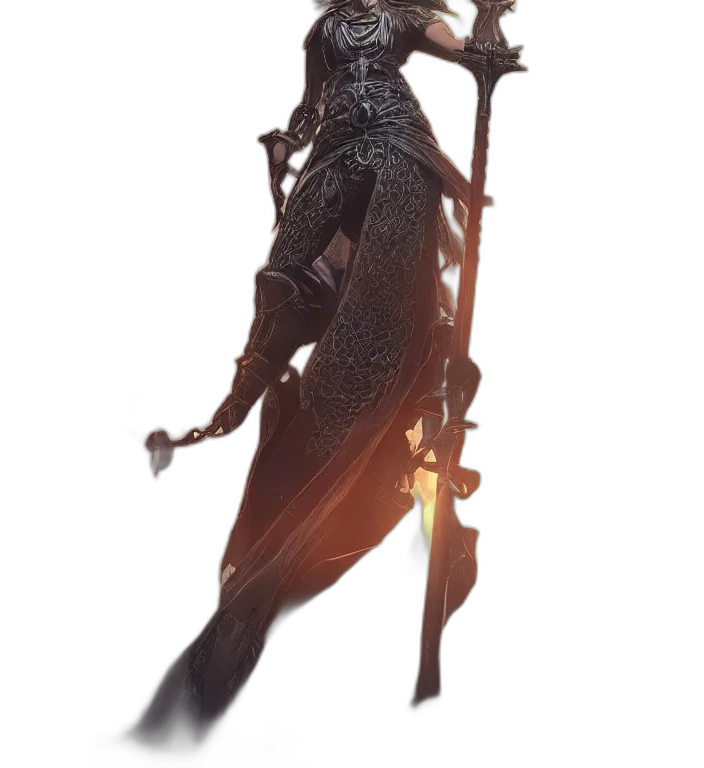 sword, staff, weapon, dress transparent PNG cut-out