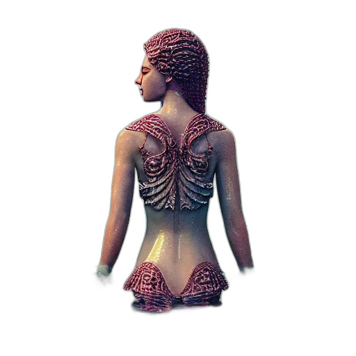 dress, jewelry, crown, hair, 3d render, pixel art, concept art, fantasy art transparent PNG cut-out