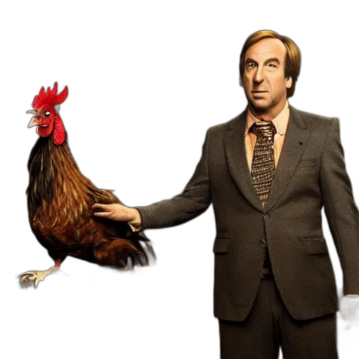 animal, jacket, concept art, saul, goodman, rooster, medieval, torture transparent PNG cut-out