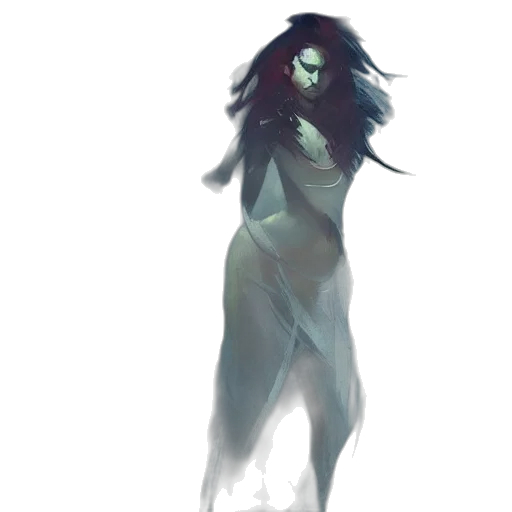 dress, creature, mask, concept art, fantasy art, watercolor, pixel art, underwater transparent PNG cut-out