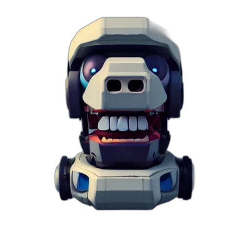 robot, face, mask, creature transparent PNG cut-out