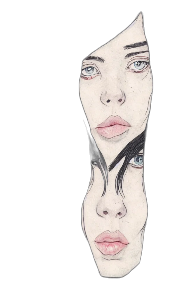 face, mask, umbrella, dress, watercolor, photorealistic, comic book art, concept art transparent PNG cut-out