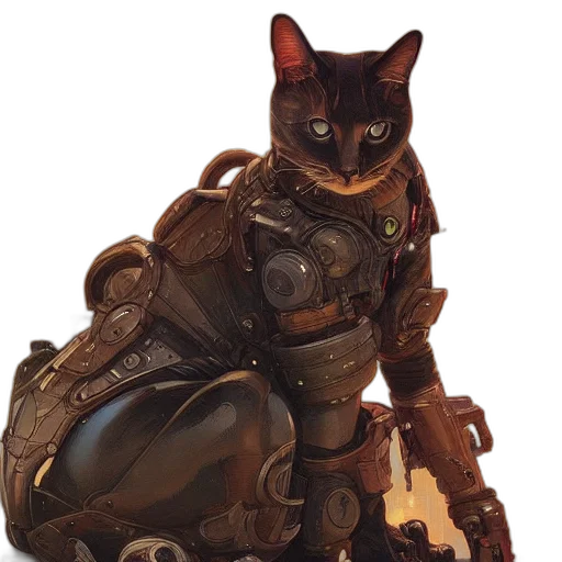 robot, animal, weapon, staff transparent PNG cut-out