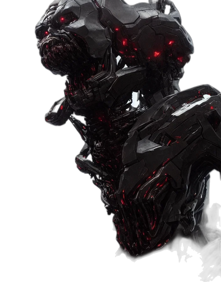 robot, creature, concept art, 3d render transparent PNG cut-out
