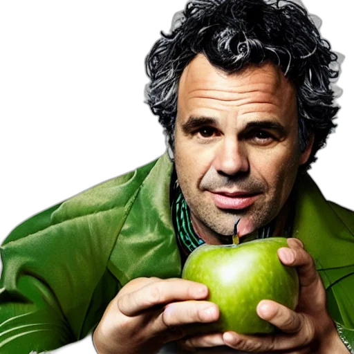 food, mark, ruffalo, green, apple, costume transparent PNG cut-out