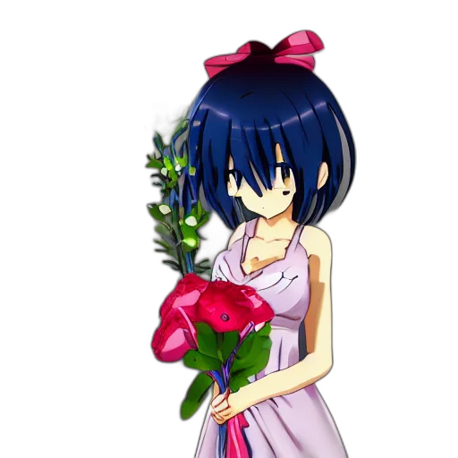 flower, dress, staff, weapon transparent PNG cut-out