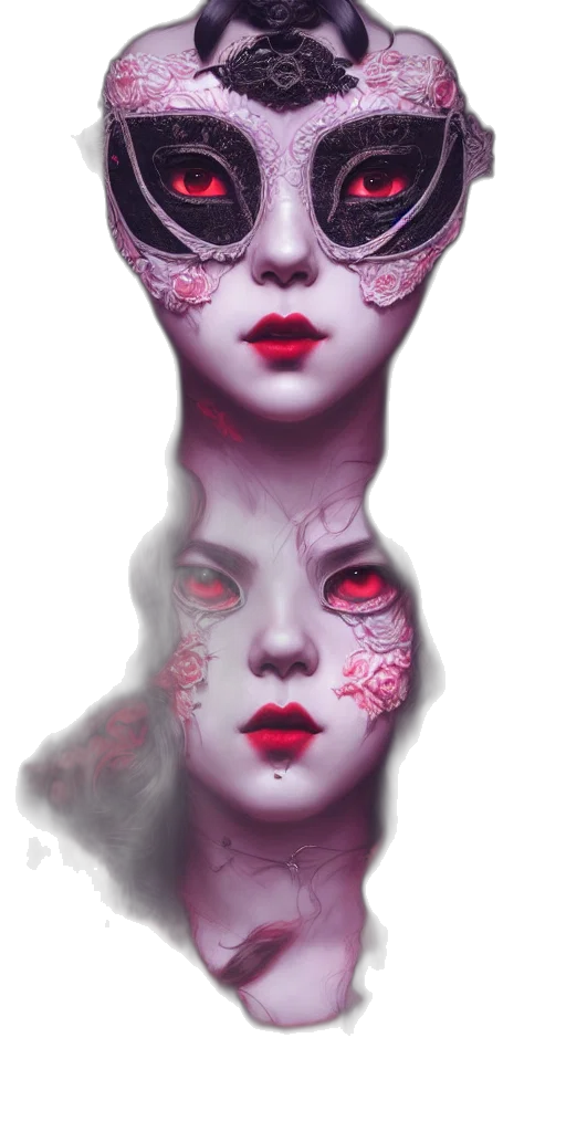 mask, face, creature, fantasy art transparent PNG cut-out