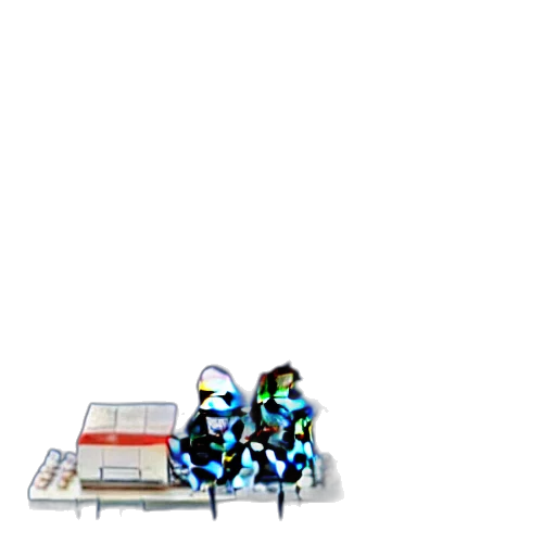 robot, furniture, staff, pixel art transparent PNG cut-out