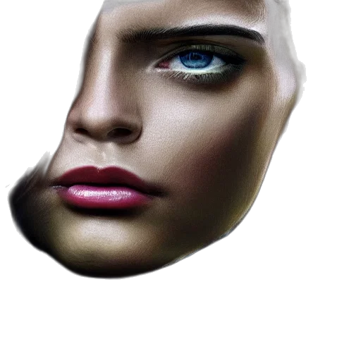 face, mask, crown, hair transparent PNG cut-out