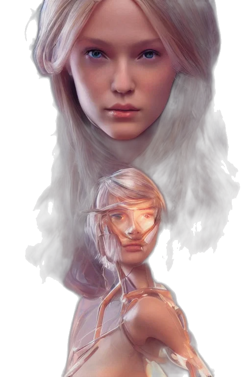 face, mask, crown, robot, fantasy art, concept art, photorealistic, 3d render transparent PNG cut-out