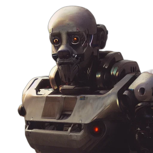 robot, face, weapon, creature transparent PNG cut-out