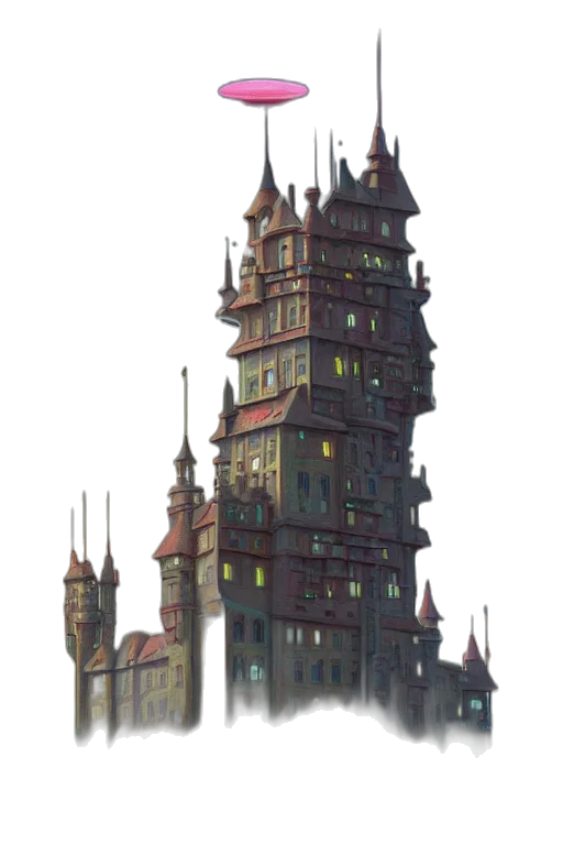 building, weapon, crown, staff transparent PNG cut-out