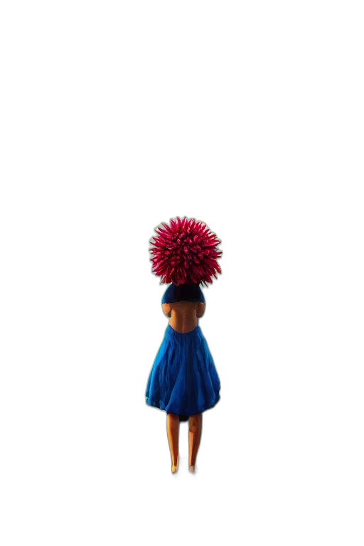 hat, dress, hair, flower, 3d render, concept art, photorealistic, underwater transparent PNG cut-out