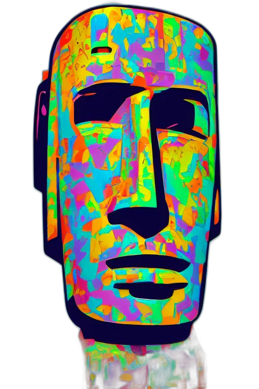 face, mask, robot, jacket, cartoon, vaporwave, comic book art, cyberpunk transparent PNG cut-out