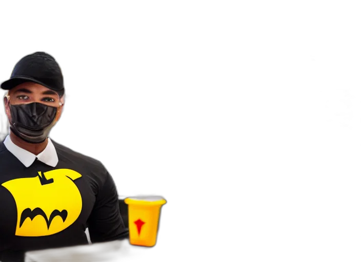 mask, staff, face, hat transparent PNG cut-out