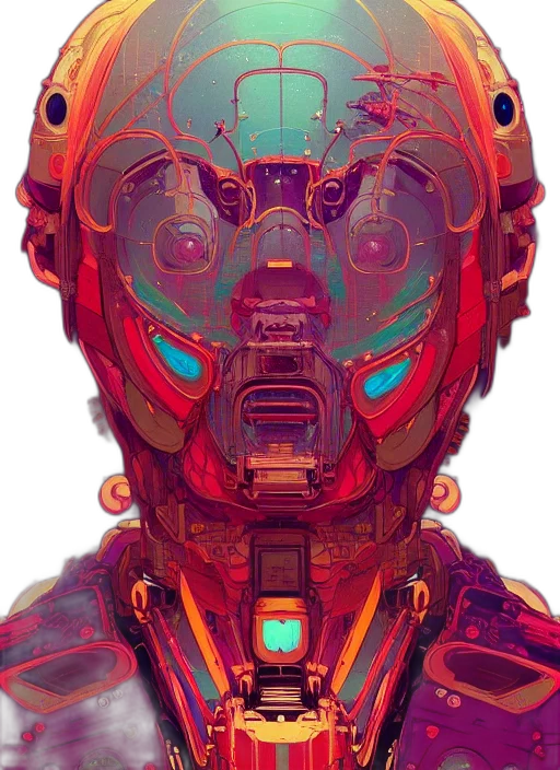 robot, face, mask, creature transparent PNG cut-out