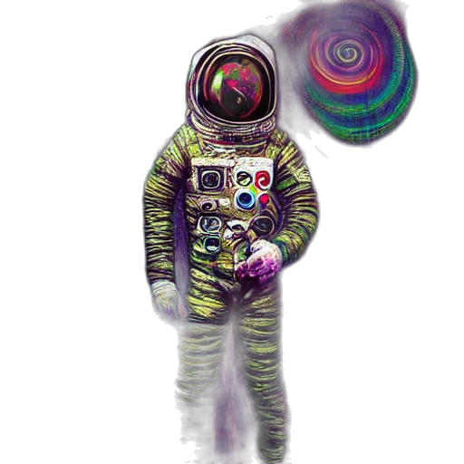 robot, jacket, staff, creature, pixel art, concept art, vaporwave, comic book art transparent PNG cut-out