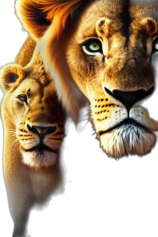 animal, crown, jewelry, photorealistic, 3d render, concept art, oil painting, golden transparent PNG cut-out
