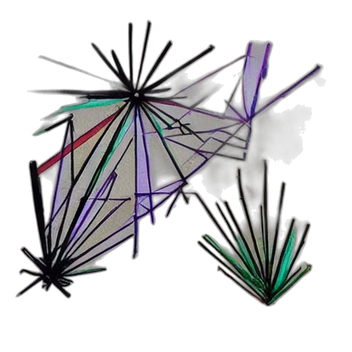 umbrella, crown, weapon, 3d render transparent PNG cut-out