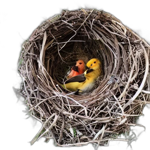 animal, photorealistic, bird, nest transparent PNG cut-out
