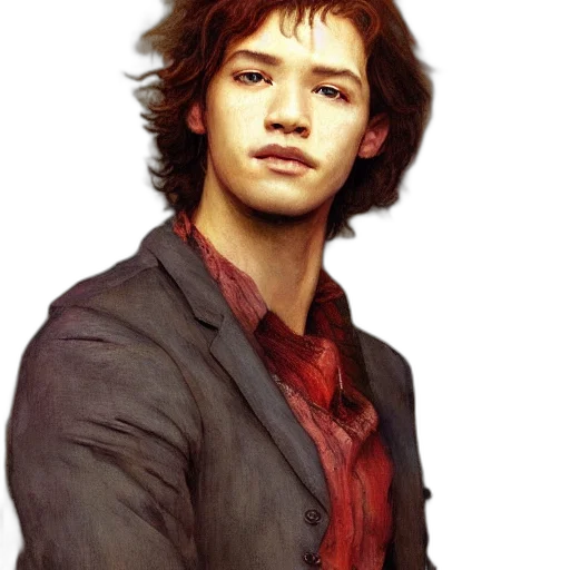 hair, face, staff, photorealistic transparent PNG cut-out