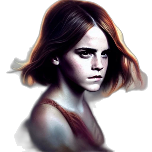 face, hair, photorealistic, watercolor, concept art, fantasy art, neon lights, dark transparent PNG cut-out