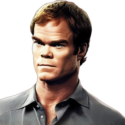 face, photorealistic, dexter, morgan transparent PNG cut-out