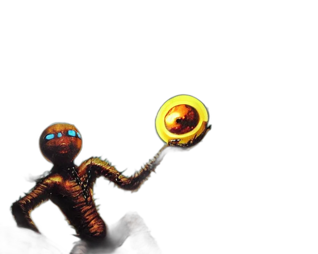 robot, staff, creature, weapon transparent PNG cut-out