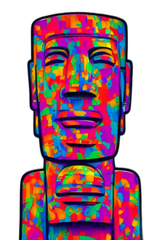 face, robot, mask, crown, cartoon, 3d render, vaporwave, pixel art transparent PNG cut-out