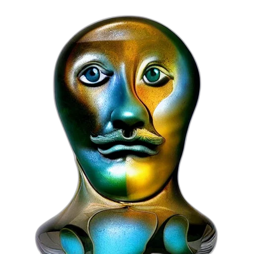mask, face, robot, bottle, 3d render, photorealistic, concept art, vaporwave transparent PNG cut-out