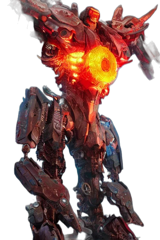 robot, weapon, creature, face transparent PNG cut-out