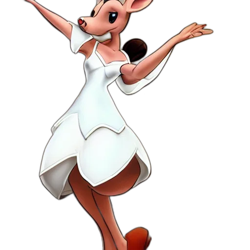 dress, animal, concept art, 3d render, cartoon, photorealistic, female, mouse transparent PNG cut-out