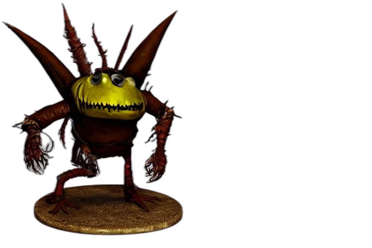 creature, dragon, robot, staff transparent PNG cut-out