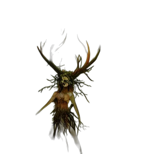 creature, crown, mask, hair transparent PNG cut-out