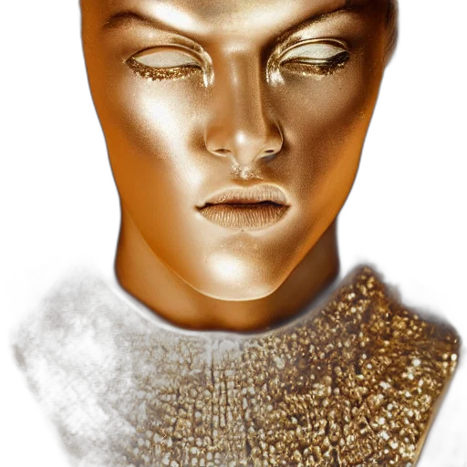 jewelry, face, mask, crown, photorealistic, 3d render, concept art, fantasy art transparent PNG cut-out