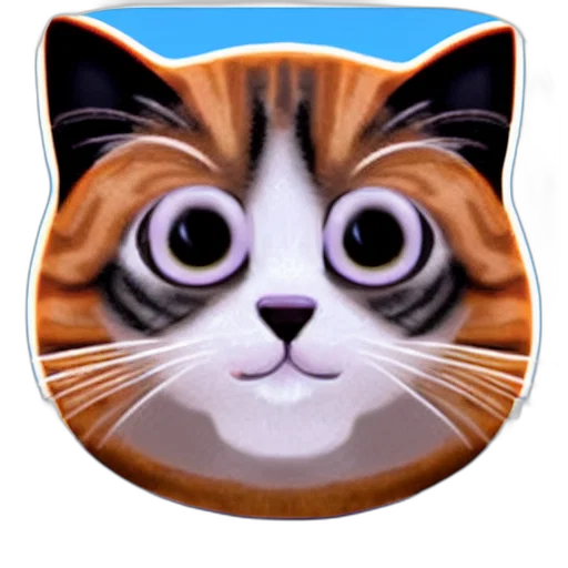 photorealistic, cute, cat, emoji transparent PNG cut-out
