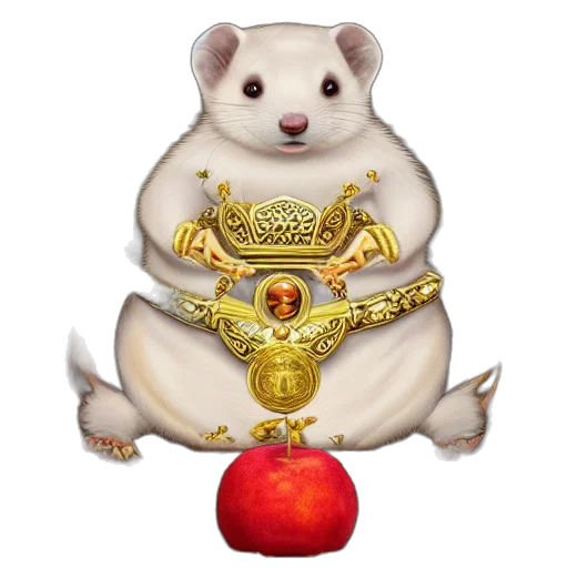 animal, jewelry, staff, crown, concept art, fantasy art, 3d render, photorealistic transparent PNG cut-out