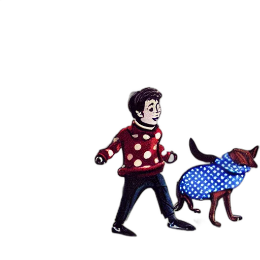 jacket, animal, pixel art, cartoon transparent PNG cut-out