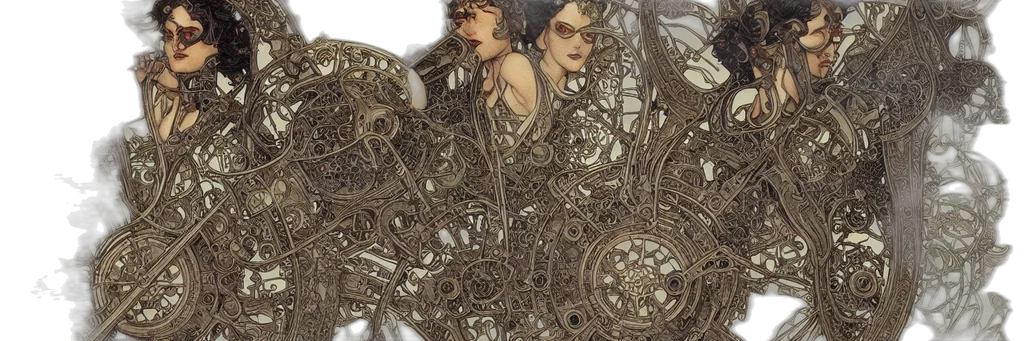 jewelry, cyberpunk, comic book art, concept art transparent PNG cut-out