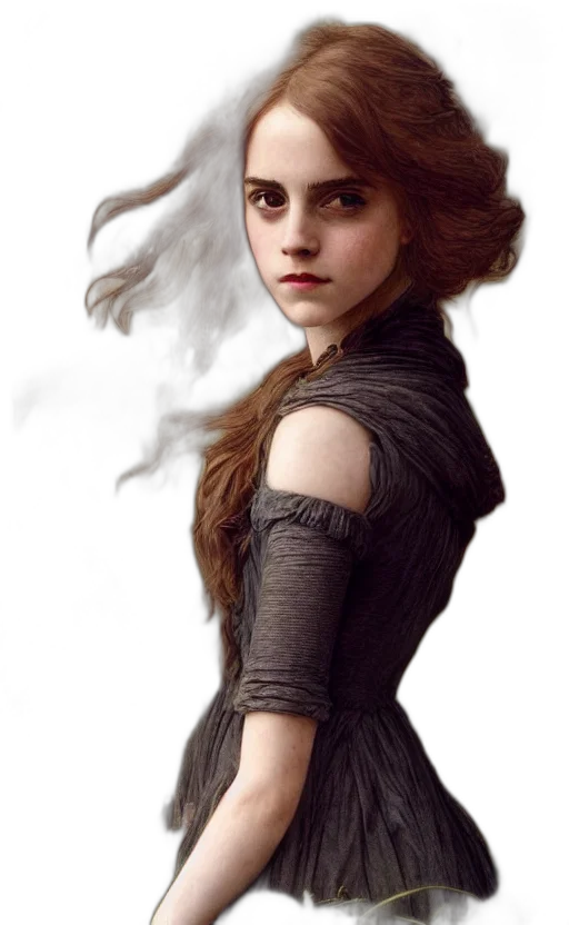 dress, face, staff, dragon, fantasy art, concept art, photorealistic, comic book art transparent PNG cut-out