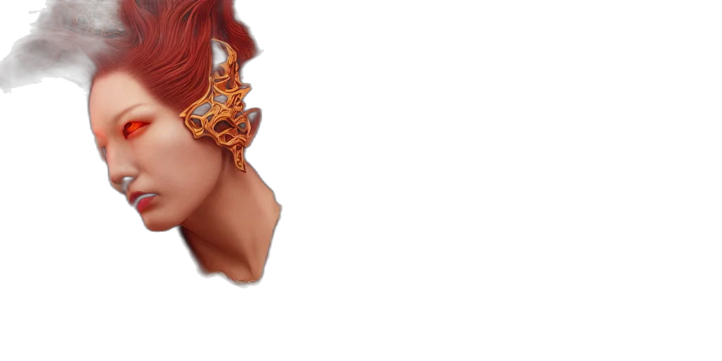 jewelry, face, crown, fantasy art, concept art, photorealistic, pixel art, red transparent PNG cut-out