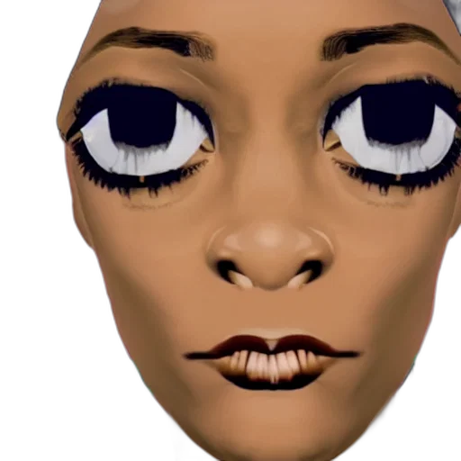 face, mask, concept art, 3d render transparent PNG cut-out