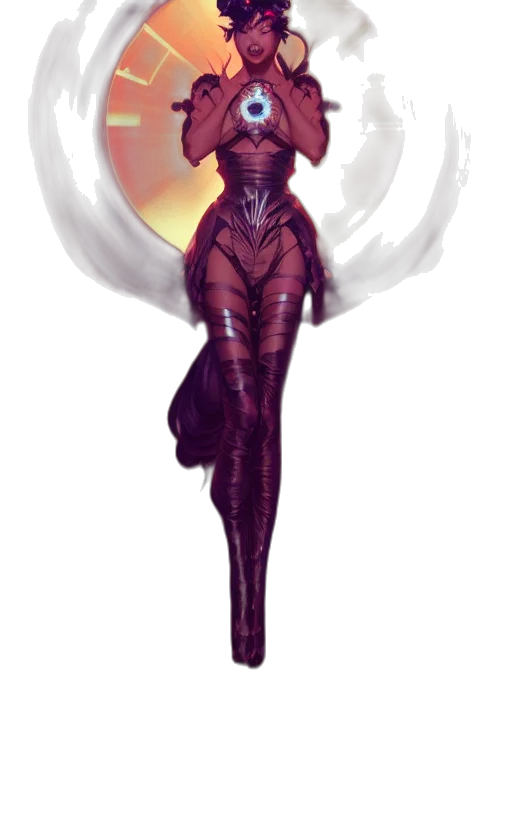 dress, staff, robot, concept art transparent PNG cut-out