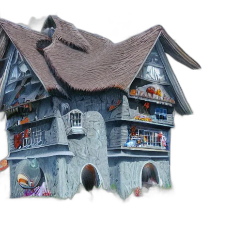 building, 3d render, concept art, photorealistic, snow, nintendo, concept, art transparent PNG cut-out
