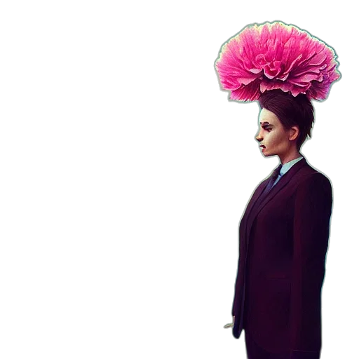 hat, crown, umbrella, staff transparent PNG cut-out