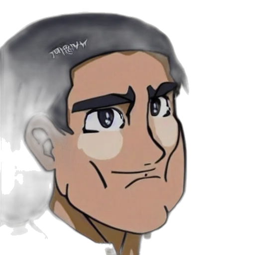 face, cartoon, anime, concept art transparent PNG cut-out